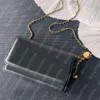 Luxe schoudertassen WOC Desigern Women Mini Handtas Nieuwe elegante schoudermessenger draagbare meisje kaviaar lederen zak portemonnee op ketting crossbody lychee patroon