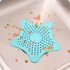 Filtre étoile à cinq branches doux coloré réutilisable Anti-blocage évier de cuisine filtre à déchets salle de bain égout drain attrape-cheveux