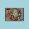 Escultura colecion￡vel 4 Face humor Buda est￡tua de cobre agrad￡vel raiva