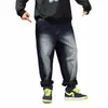 Jeans pour hommes Automne Hiver Plus Taille Skateboard Hommes Hip Hop Harem Coton Lâche Baggy Denim Pantalon Euro-USA Style Tendance Trouser266a