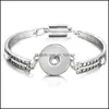 Charm Bracelets Jewelry 10Pcs Rose Gold Sier Snap Bracelet For Women Men Fit Diy 18Mm Buttons Button Bangles Drop Delivery 2021 Ld7M4