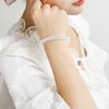 Cute Mermaid Color Telephone Wire Elastic Ponytail Holder Women Designer Headband Pearlescent Color Hair Ring Rope Accessories