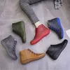Womens PU Leather Ankle Boots Women Autumn Winter Cross Strappy Vintage Punk Boots Flat Ladies Shoes Woman Botas Mujer 220815