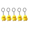 10Pcs/Set Furry Yellow Duck Fluff Soft Chick Keychains Easter Keyring Handbag Decor