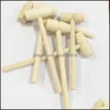 Hammer Handverktyg Hem Garden LL Mini Wood Wood Mallets för skaldjur Hummer Crab Shell Leather Crafts Jewelry Craft D DHX8W