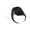 Black Fake Fringe Clip In Bangs Hair Extensions With High Temperature Synthetic Fiber