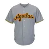 Glamit Aguilas Cibaenas Dominican Team Custom Baseball Jersey Stitched Name Number Black Geel Gray White