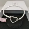 Nueva pulsera de mujer Plata de ley 925 Amor Corazón T-Bar Serpiente Cadena brazaletes Diseñador Lujo Original Ajuste Pandora Señoras Joyería Regalo Pulseira con caja original