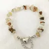 6 pezzi di fili di perline di pietra naturale stile etnico amore braccialetto magnetico gioielli da spiaggia con catena di perline irregolari femminili