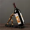 Strong Man Statue Grape Wine Bottle Holder Resin Barware Gift Craft Ornament Accessories Furnishing for Bar and Kitchen Decor 220509