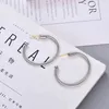 Gold Earring Hoops Silver Dy Jewelry Women Earrings Designers Stud Jewelrys White Twisted Thread Fashion Versatile Plated Needle Twist Popular Accessories