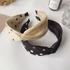 Mode Frauen Kopfbedeckung Breite Seite Punkt Patchwork Haarband Klassisches Stirnband Mädchen Haarschmuck Großhandel