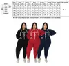 Tracksuits set plus size Women Clothing Fashion Letter Print Pocket Hoodies and Sweatpants