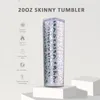 Silver Leopard Skinny Tumbler 20oz زجاجة ماء نحيف Ga Warehouse Great Drinkware Gift Tumplers للبرد والساخن Domil106-1175