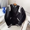 Dise￱ador de chaqueta de oto￱o Jin Dian Uniforme de b￩isbol Canting Chaqueta de cuero High Street Pareja