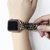 Bracelet en cuir respirant tissé pour Apple Watch Series 7 45mm 41mm Bracelet de ceinture souple Iwatch Band 40mm 44mm 38mm 42mm Bracelets de montre Bracelets Accessoires intelligents