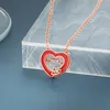 Новые женские ожерелья Ключица избивает сердца кулонные ювелирные украшения Tanabata День святого Валентина подарок для подруги свадебные украшения