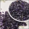 L￶sa ￤delstenar smycken DIY Natural Purple Crystal for Home Office Bank El Decor Stone Handgjorda halsbandsarmband ringar DHXPP