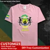 جمهورية غابونية Gabon Country T Shirt مخصصة جيرسي المشجعين DIY رقم NAME HIGH Street Fashion فضفاضة قميص غير رسمي 220609