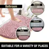 Luxury chenille bathroom rug, super soft absorbent fur machine washable non-slip rug 220401