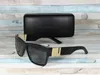 Gafas de sol polarizadas para hombres Gafas de sol cuadradas de lujo para hombres Gafas de sol polarizadas de diseño de verano Gafas de sol de gran tamaño vintage negras Gafas de sol masculinas con caja