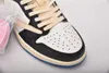 Ayakkabı fragman tasarımı Travis Scotts Jumpman 1 Düşük OG Basketbol Beyaz Askeri Mavi Tasarımcı Spor Spor ayakkabıları orijinal