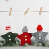 Kerst gebreide hoedster hangende hangere kerstboom hangende vilt ornamenten voor kerstfeest open haard decor p0720