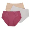 Lace Womens Panties Plus Size Underwear Panti Breathable Cotton Briefs Sexy Lingerie Woman Cloth 3Pcs/Lot 220426