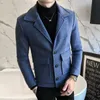 Abiti da uomo Blazer Giacca di lana tinta unita invernale di alta qualità Uomo Casual B 220823