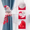 Nya juldekorationer gardin tiebacks bindning backs holbacks klipp innehavare jultomten spänne hem dekor tillbehör navidad xmas gåva