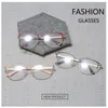 ファッションサングラスフレーム女性バタフライ合金処方メガネレディーアンチブルーレイブランドデザイナー視神経性眼鏡眼鏡ファッシュ