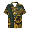 Camicie casual da uomo Camicia da uomo a maniche corte con scollo a V Polynesia Traditional Tribe Frangipani PrintMen's Summer 2022 Logo Printing ClothingMe