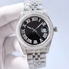 Diamond Watch Automatische mechanische herenhorloges Designerhorloges Waterdicht 41 mm Saffier Dames Zakelijke horloges met met diamanten bezaaide stalen armband Montre de Luxe