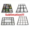 Blank Sublimation Blanket Sublimated 9 and 15 Square Grid Checkered Panels Flannel Blankets Heat Thermal Transfer Warm Cover Christmas Gifts