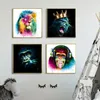 Pop Art Monkey Parrot Panda Animal Graffiti Canvas Oil Painting Aquarel Animal Dier Poster Samenvatting Wall Art Foto's Home Decor