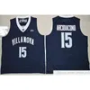 Xflsp NCAA Villanova Wildcats College Koszulki 1 Kyle Lowry 2 Kris Jenkins 3 Josh Hart 15 Ryan ArcidiaCono Koszykówka Jersey Navy Blue Color