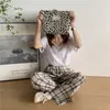 Bolsa de cosméticos de estampa de leopardo bolsa coreana bolsa de grande capacidade viagens femininas compõem casos de beleza de bolsa de armazenamento