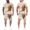 Parcours masculins Été Mentes Mentes imprimées Vêtements Sports Men de sport Mencations décontractées T-shirts Suits Tendance Pantalons de survêtement Male Harajukumen