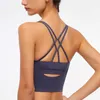 Sports Underwear Yoga Outfits Women's Camis Tanks Cross Beautiful Back Sexy Hollow Out Shockproof Gathered Clothes Bra Vest Running Fitness