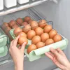 Förvaringsflaskor burkar rutnät kylskåp ägglådor arrangör färsk låda lådor typ ägg kartonghållare stapelbar kök accessoriesstor