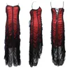 Mall Goth Mesh Dentelle Robe Plissée Femmes Gothique Noir Dark Academia Esthétique Été Midi Robes Irrégulier Punk Emo Vêtements 220521