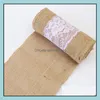 Fête Décoration Événement Fournitures Festive Maison Jardin Toile De Jute Tissu Ruban Artisanat Dentelle Grand Automne Rubans Pour Couronnes Hiver Guirlande De Mariage