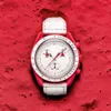 Planeta biocerâmico Lua Mens relógios de função completa Quarz Chronógrafo Missão de Relógio para Mercury 42mm Nylon Luxury Watch Edition Limited Master Wristwatches