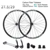 Roues de vélo MEROCA vtt paire de roues en Fiber de carbone 27.5/29 pouces frein à disque montagne Tubeless à travers l'axe 12mm 142mm QR 9mm100mm 135mm