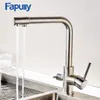 Fapully Faucet For Kitche Sink 3 Way Drinking Water Nickel Brushed Swivel Kitchen Tap Filter Mixer Water Kitchen Faucets 176-33 T200805