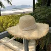 Caps Hats Verão Summer Parent-Child Women Beach Raffia Hat Lace Bow Temperamento Cap Straw Straw Seaside feminina ZZ518CAPS