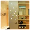 Mirrors 3D Mirror Star Wall Stickers Dining Room Aisle Floor Personality Decorative Living Decals EspelhpMirrors