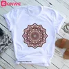 Mandala Flowers Stripes Thermo Womens T-shirt Funny Women Girl Summer 90s Print Tops Drop Ship