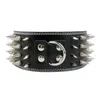 Hundhalsar Leases Inch Wide Spikes Studded Leather Pet Collar för stora raser Pitbull Doberman M L XL SIZESDOG3282