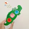 UPS di vendita caldo Cartoon Flip Press Bubble Decompression Toys Puzzle per bambini Educazione precoce Bolla giocattolo in silicone con dito pensante